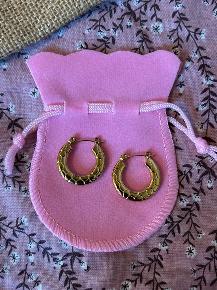 Boucles d’oreilles détails écailles - photo numéro 4