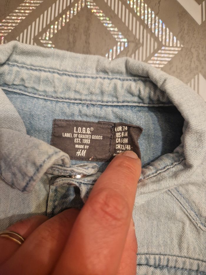 Chemise en jean 12 mois H&M - photo numéro 3