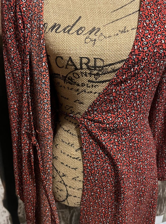 Robe cache coeur bordeaux (XS - 34) - photo numéro 4
