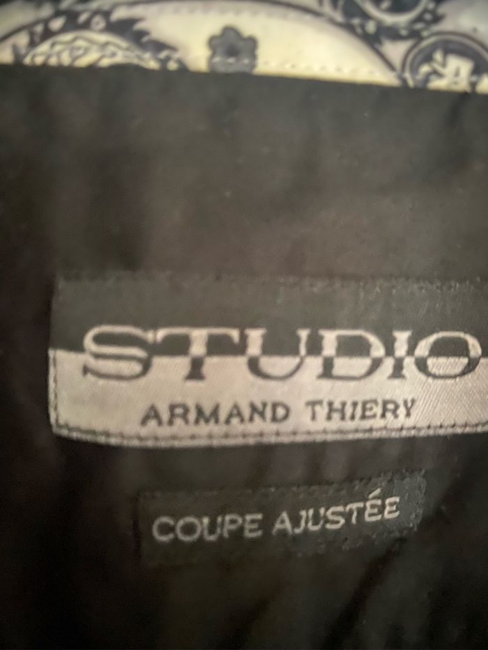 Chemise noire et rouge homme - photo numéro 7