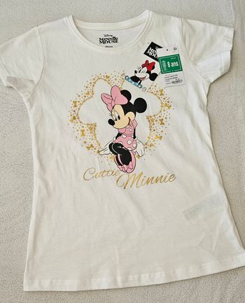 T-shirt fille manches courtes Minnie Mouse - Taille 8 ans