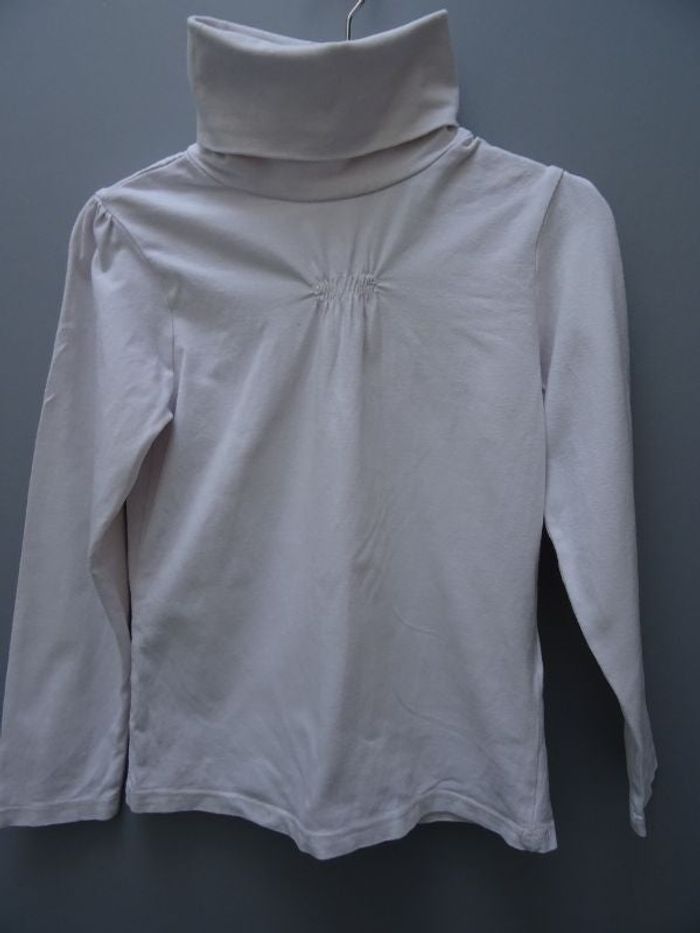 Sous-pull à col roulé blanc