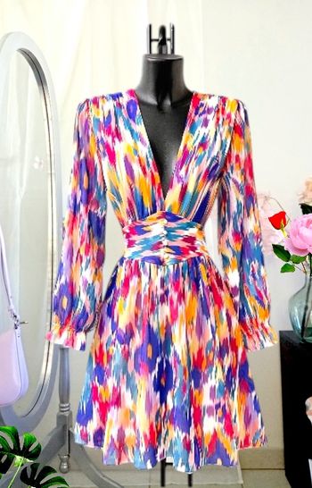 Robe midi multicolore