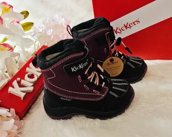 Bottes Bottines Scratch Élastique Fourrées Waterproof Kickers T23