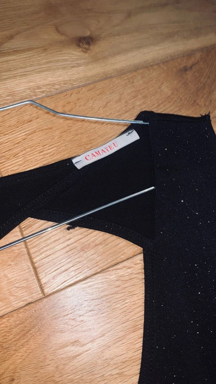 Robe de soirée noire brillante avec son boléro Camaïeu 36 - photo numéro 5