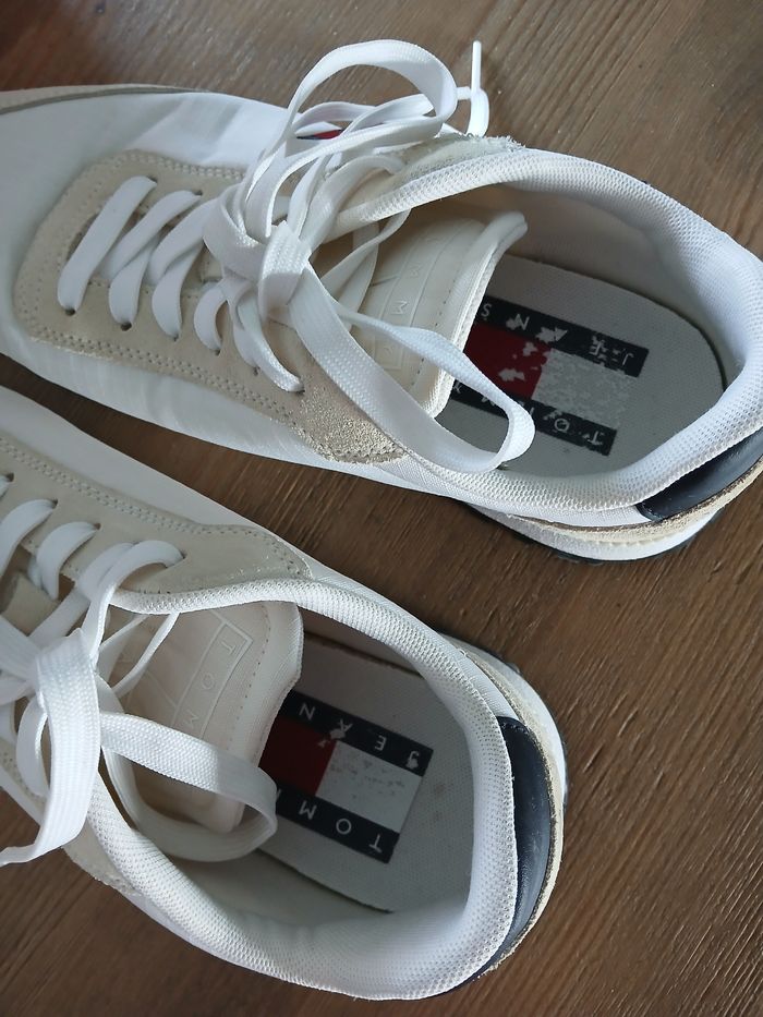 Baskets blanc & beige 41 - Tommy Hilfiger Jeans - photo numéro 7