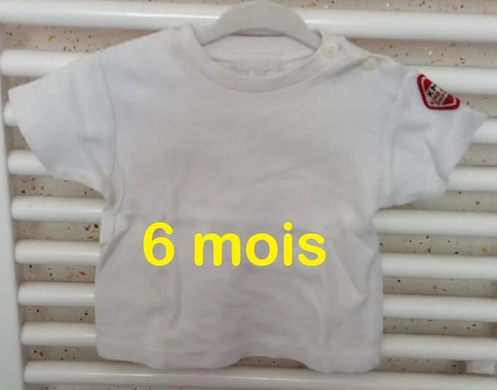 Tee shirt manche courte crème Kimbaloo Taille 6 mois