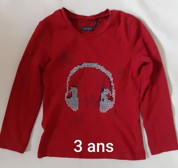 tee-shirt manches longues fille - IKKS - 3 ans