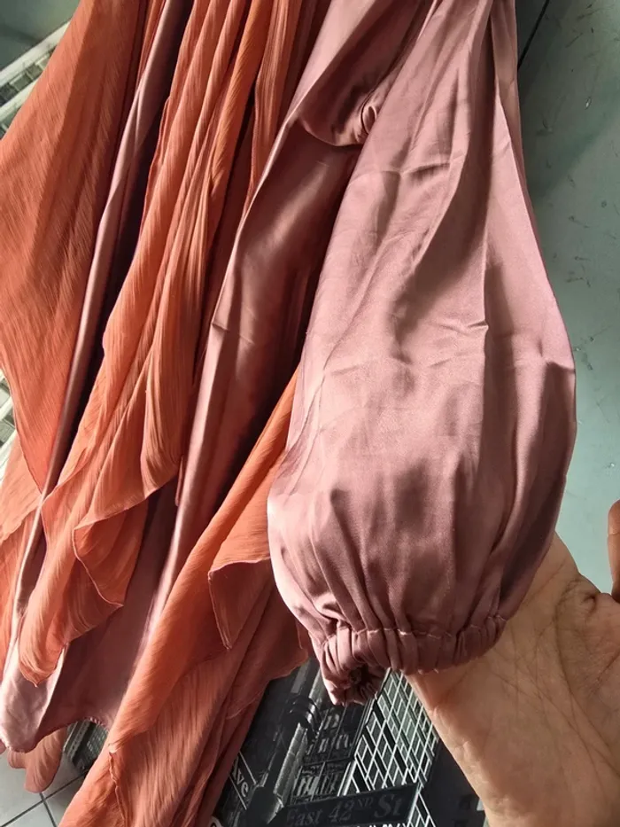 Abaya 3 pièces couleur brique – taille 54 – très beau rendu - photo numéro 3