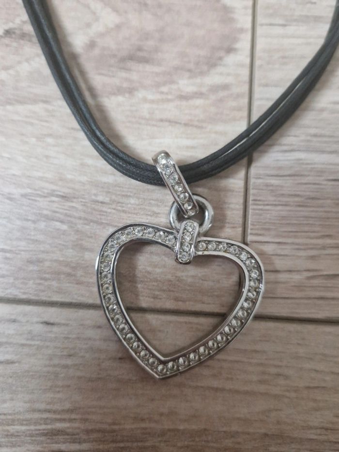 Collier cœur avec strass - photo numéro 2