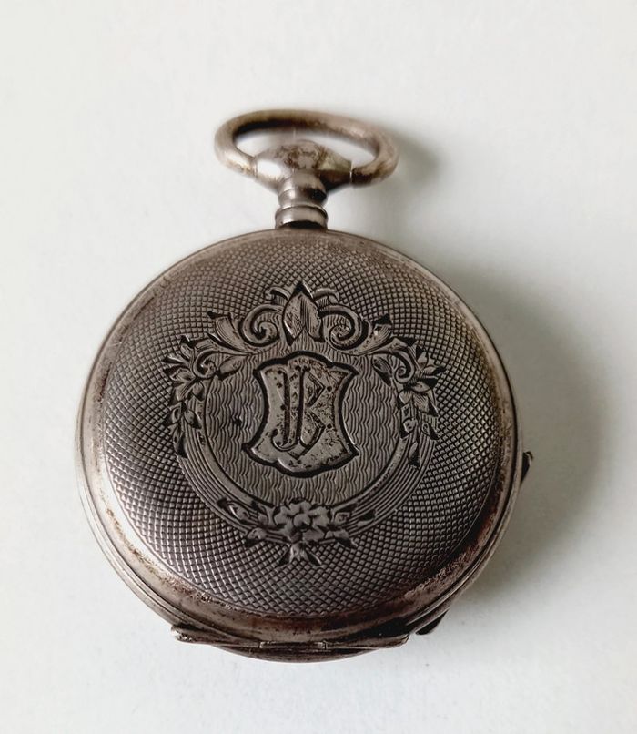 Montre ancienne à gousset - Cylindre - Jeanne Baudier – Argent – vers 1900. - photo numéro 5