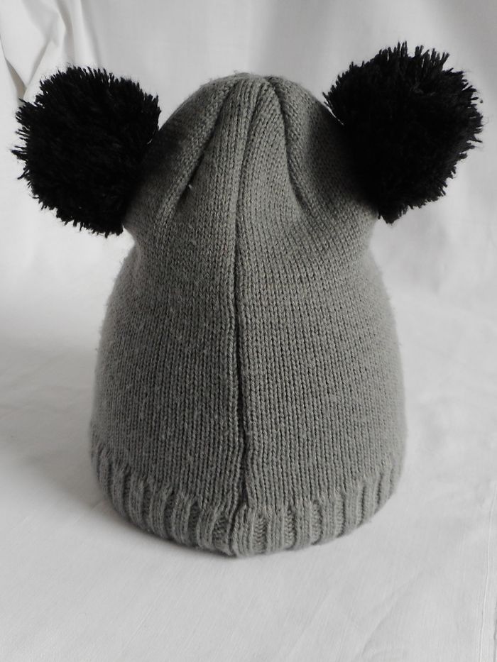 Bonnet Panda gris et noir - Enfant - photo numéro 4