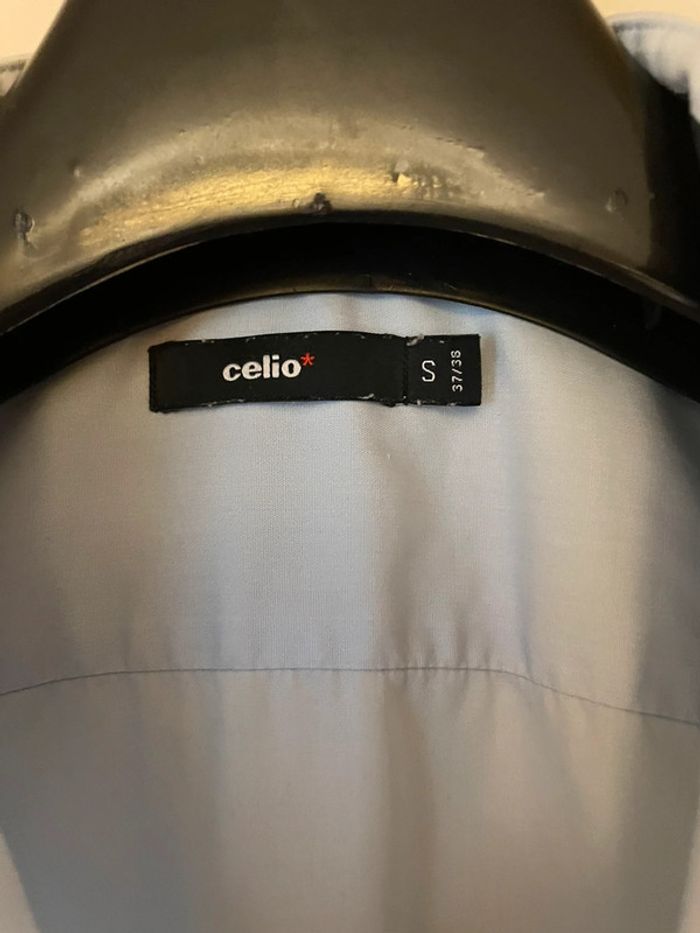 Chemise bleu ciel homme manches courtes - photo numéro 2