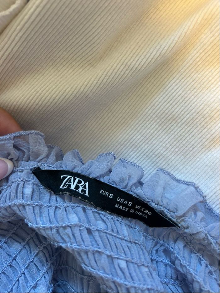 Blouse Zara bleu taille 36 - photo numéro 4