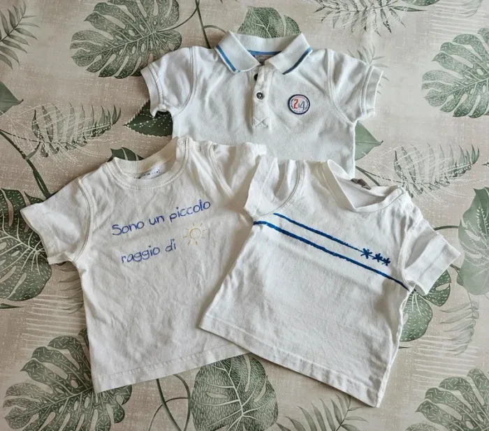 Lot 3 t-shirts Grain de blé taille 6 mois