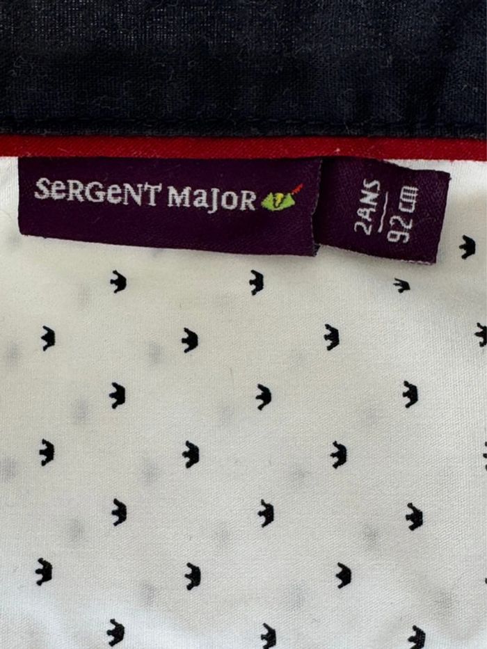 Chemise manches longues blanche à motifs Sergent Major Taille 2 ans - photo numéro 3