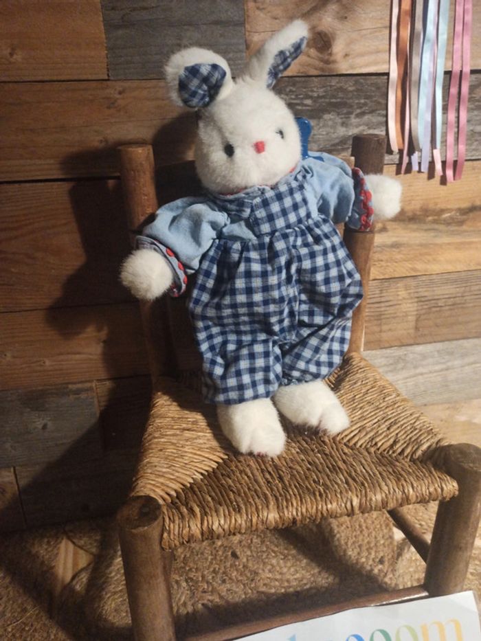 Peluche lapin vintage Jacadi tbe - photo numéro 3