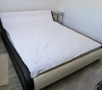 Drap plat brodé en coton - Vintage - 2 personnes