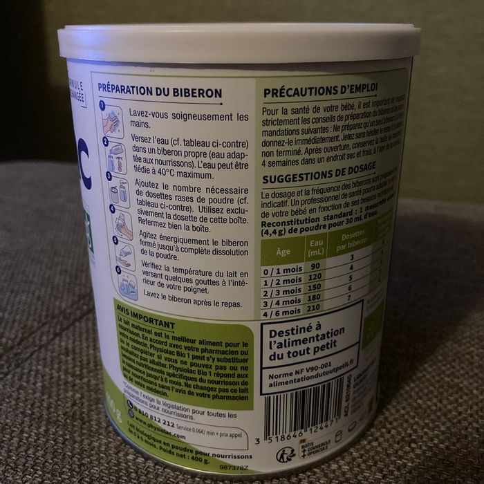 Physiolac Bio 400g - photo numéro 2
