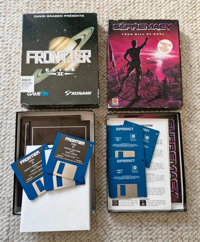 Lot de 2 Jeux Atari ST Frontier Elite II & Supremacy - photo numéro 2