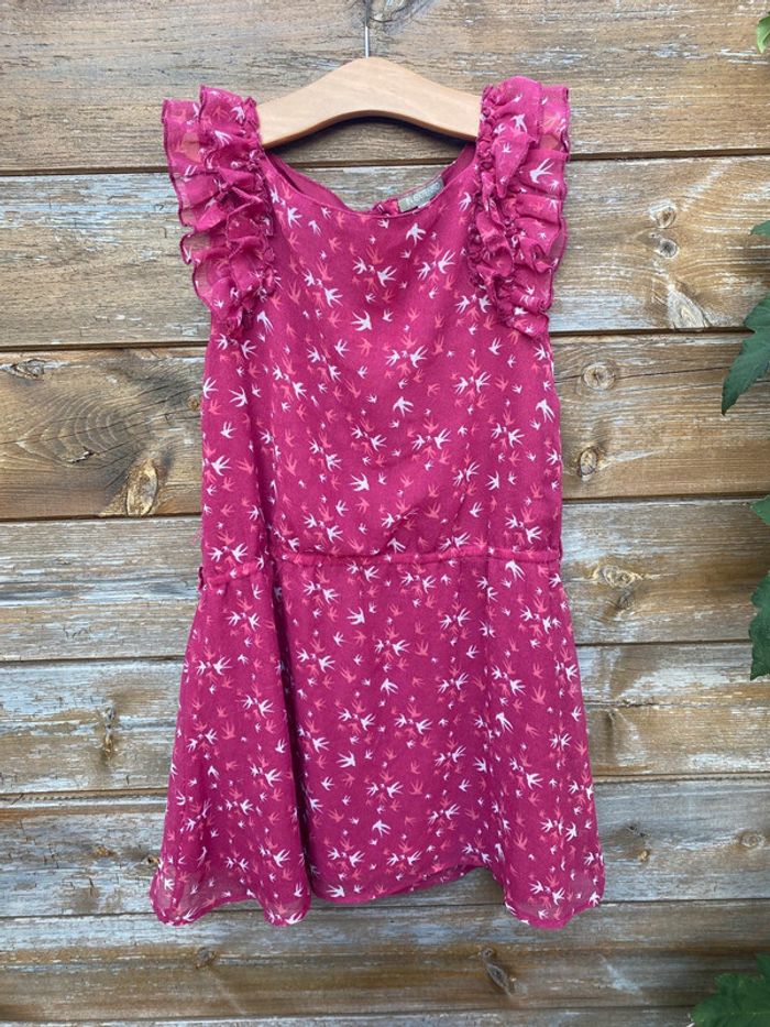 Petite robe rose en voile léger 8 ans été