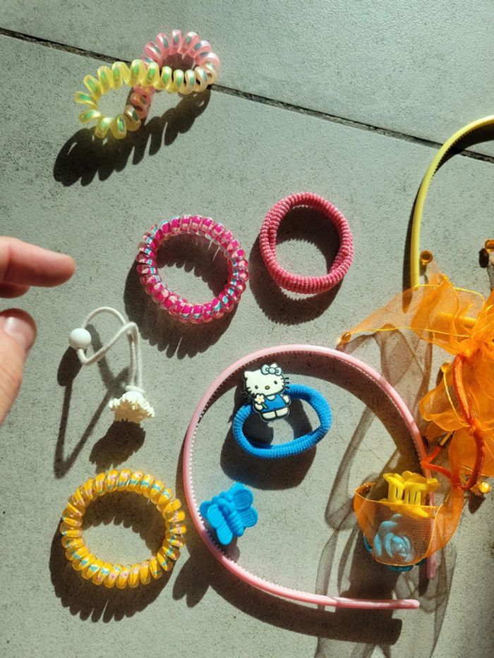 Lot accessoires cheveux pour fille chouchou serre tête barrettes - photo numéro 7