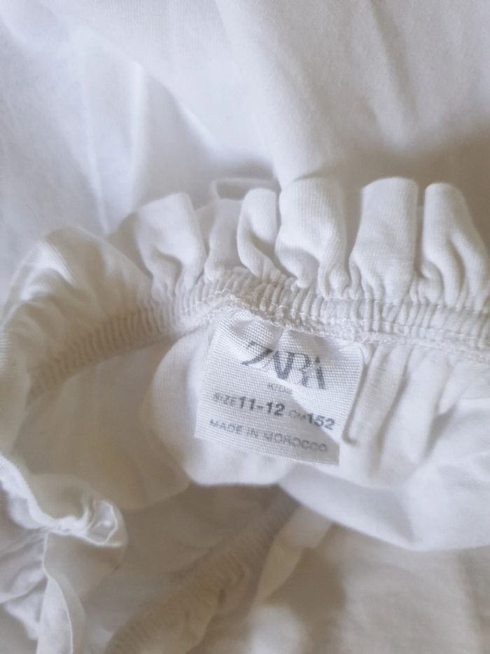Haut blanc fille marque Zara taille 11 12 ans épaules dénudées - photo numéro 3