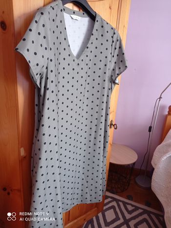 Robe à pois évasée 