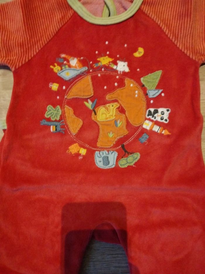 Lot 2 pyjamas couleur mixte taille 6 mois - photo numéro 3