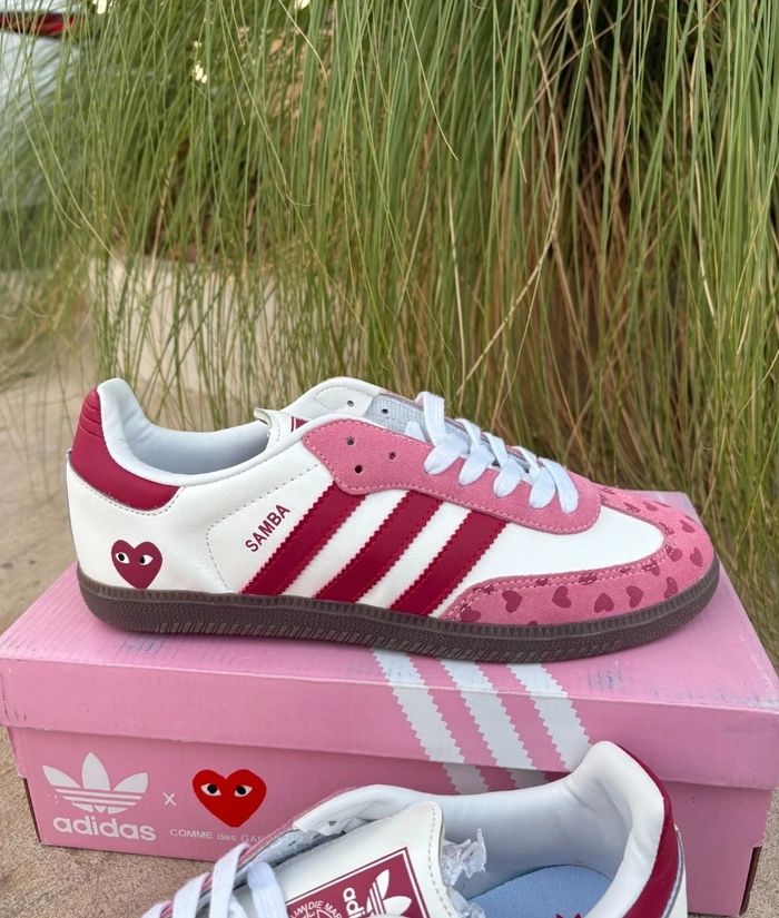 Adidas Samba X Comme Des Garçons Rose Taille 40 - photo numéro 4