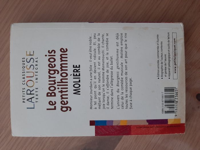 Livre "Le Bourgeois gentilhomme" ; Molière - Larousse - photo numéro 2