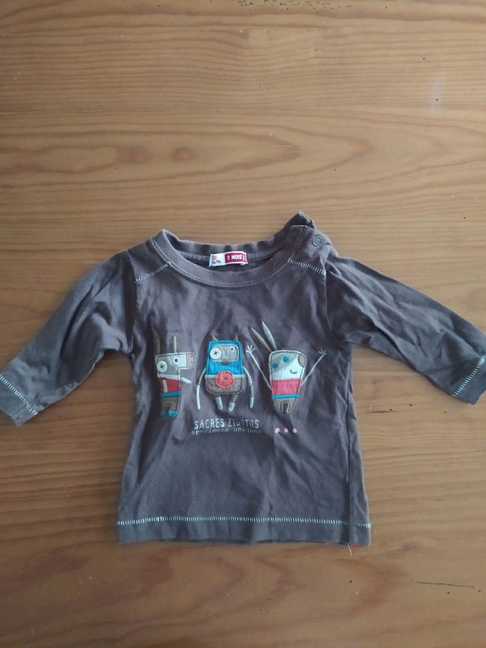 Tee shirt dpam 3 mois