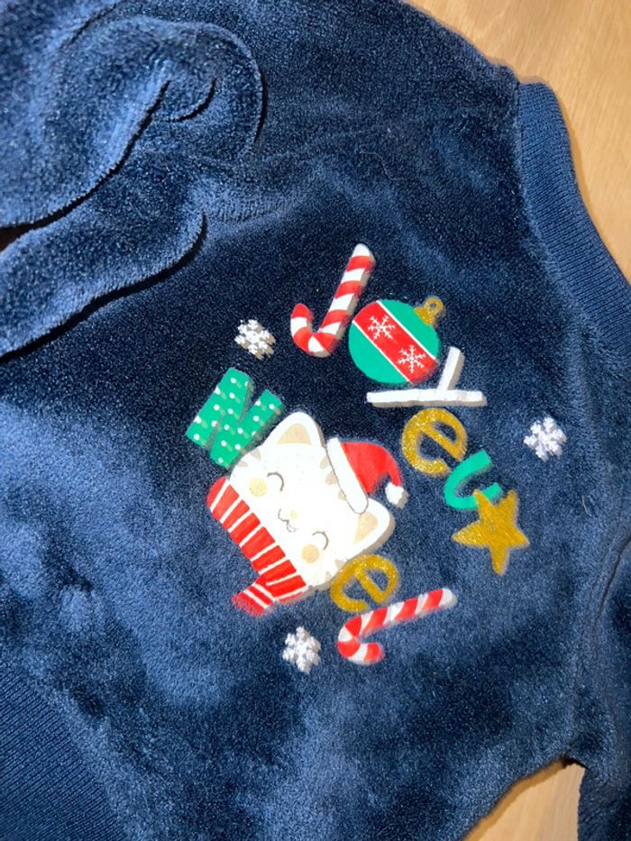 Pull 3 mois joyeux noël bébé hiver - photo numéro 2