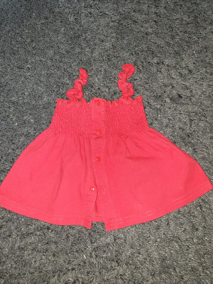 Ensemble 3 pièces neuf short + T-shirt + tunique 6 mois - photo numéro 3