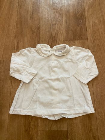 Blouse crème bébé fille 6M