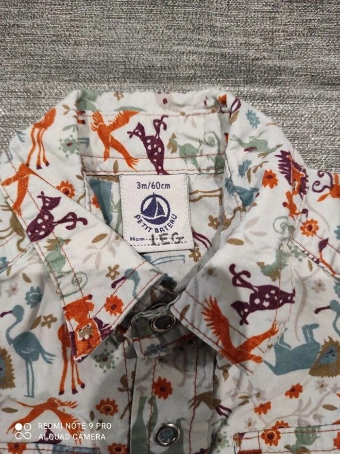 Chemise Petit bateau 3 mois 60 cm - photo numéro 2