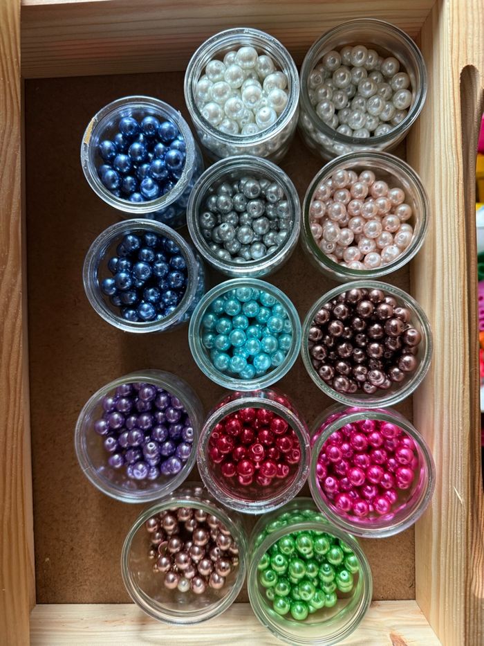 Lot de perles en verre nacrée - photo numéro 2