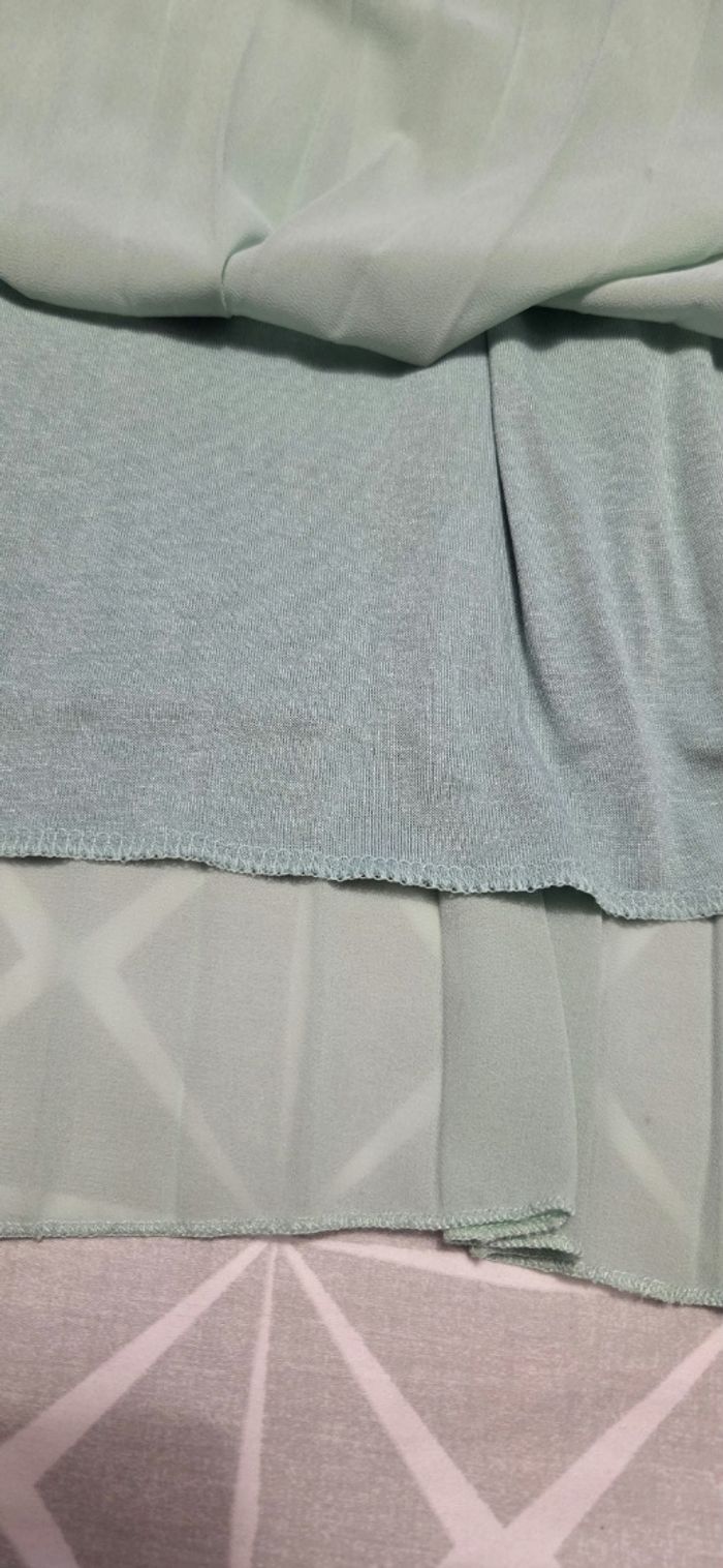 Robe longue plissée vert amande T.42/44 Paprika - photo numéro 4