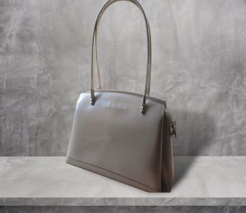 Sac à main rigide crème nacré chic soirée cérémonie