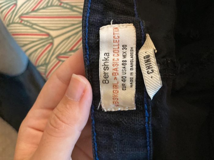 Pantalon chino bleu marine Bershka taille L - photo numéro 6