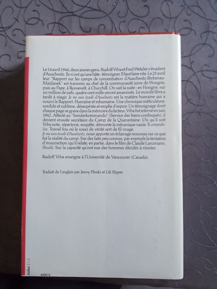 Livre 'je me suis évadé d'Auschwitz ' Rudolf Vrba - photo numéro 5