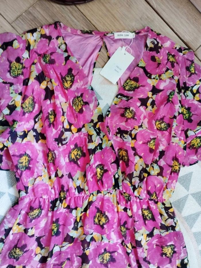 Robe longue fleurie - Archie Love - M/L - Neuf Étiquette - photo numéro 8