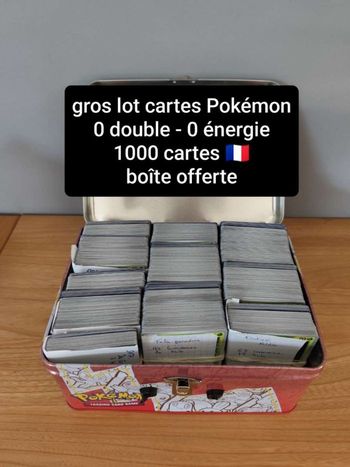Lot 1000 cartes Pokémon sans doubles