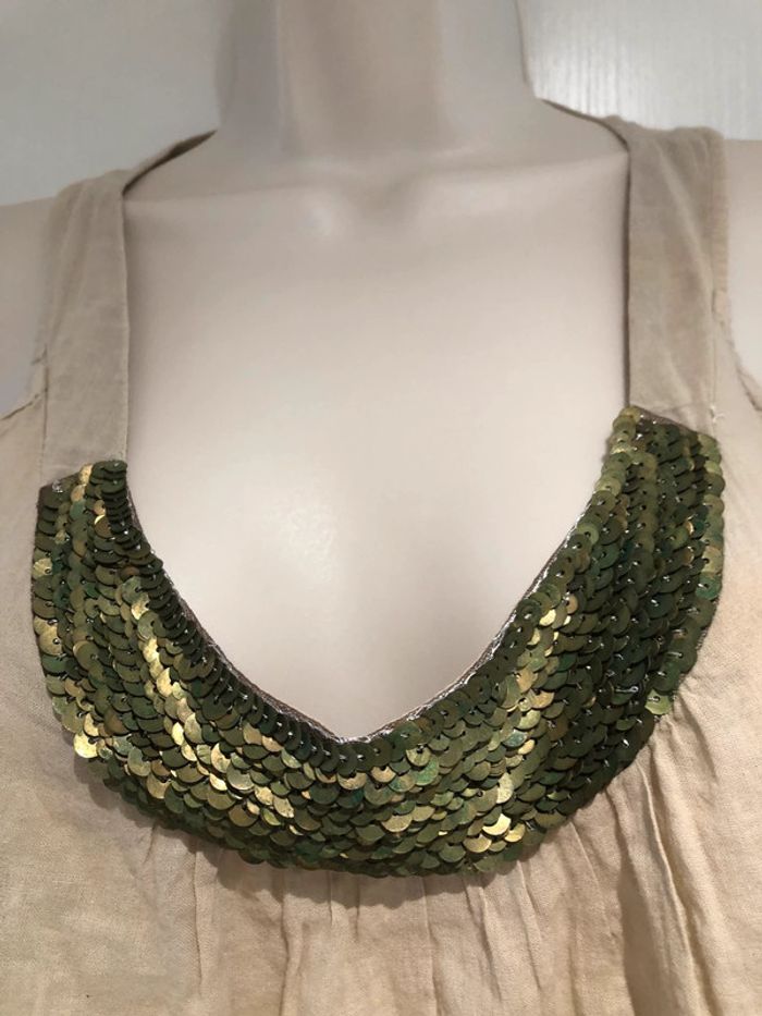 Top à sequins vert Sandro S - photo numéro 10