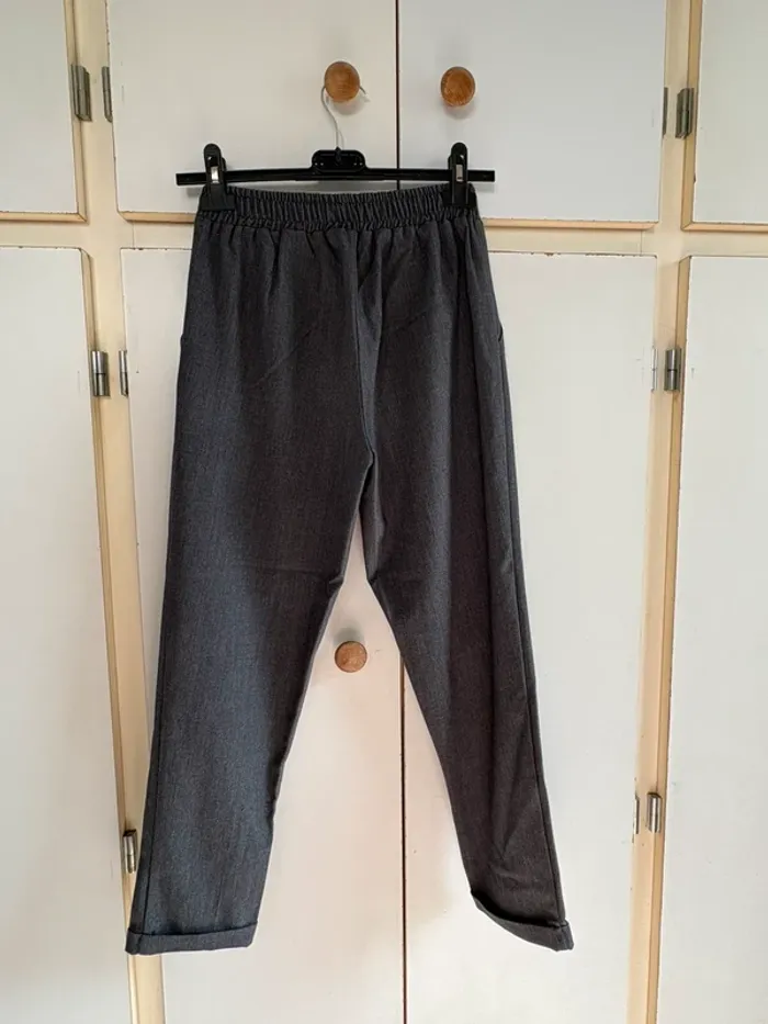 Pantalon gris - Stradivarius - photo numéro 3