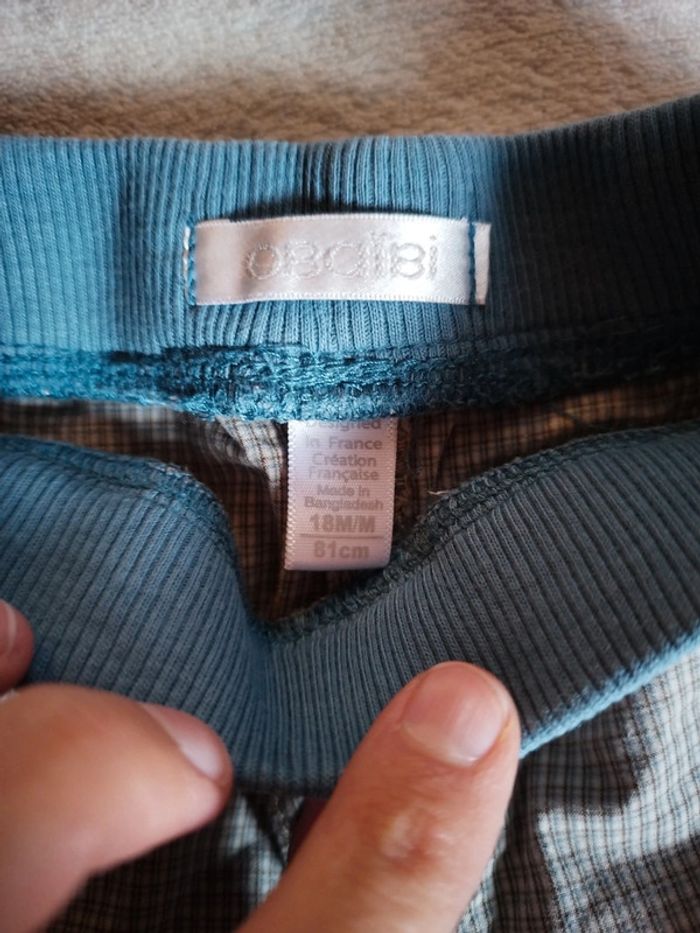 Pantalon obaibi à carreaux taille 18 mois - photo numéro 2