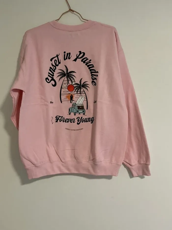 Sweat pull rose sunset in paradise neuf s - photo numéro 2