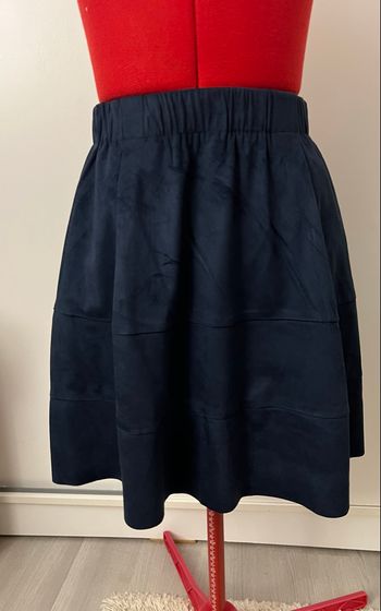Jupe patineuse daim bleu marine Noisy May