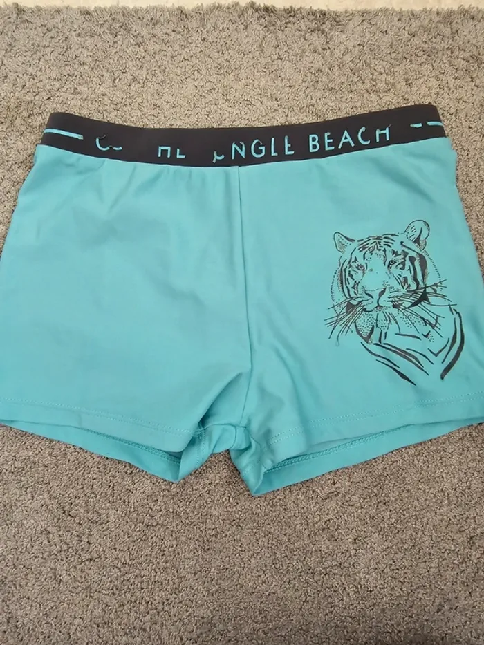 maillot de bain bleu claire tigre
