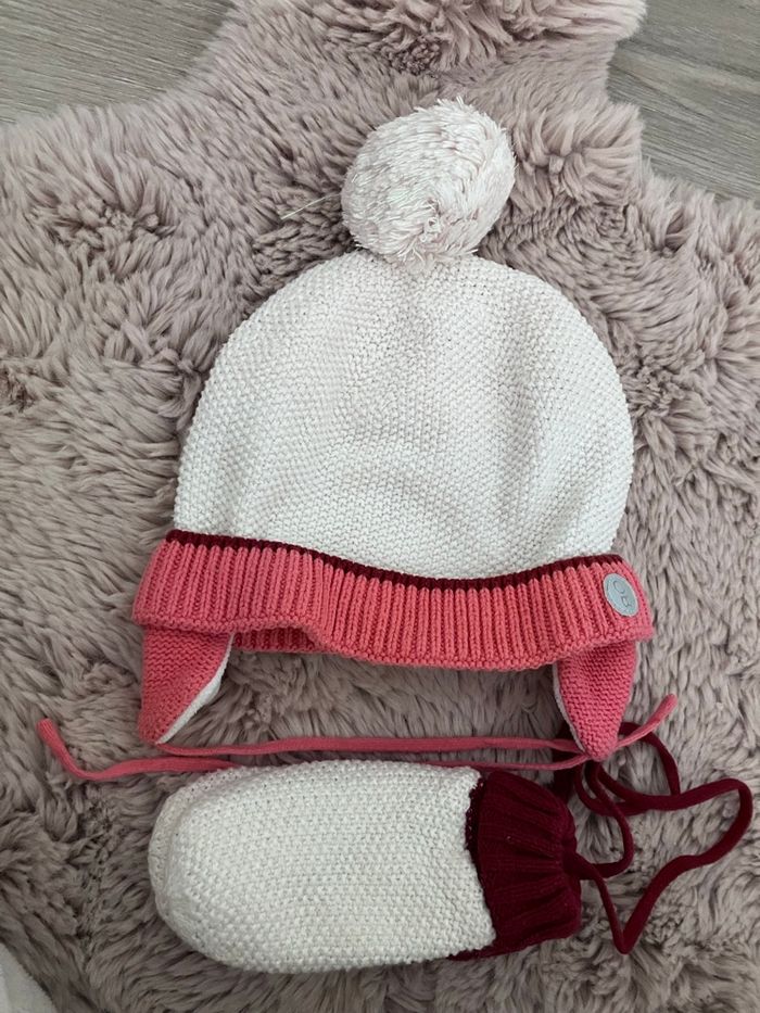 Bonnet moufles  fille 18 mois - photo numéro 3